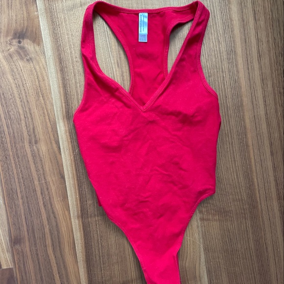 American Apparel Tops Red American Apparel Bodysuit Poshmark
